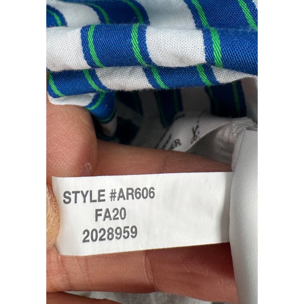J.Crew Tiered Cotton Dobby ruffle dress cape‎ stripe preppy sz S - Picture 10 of 10